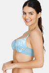 Zivame Sunset Mimosa Push-Up Wired Medium Coverage Bra - Alaskan Blue — thumbnail 3